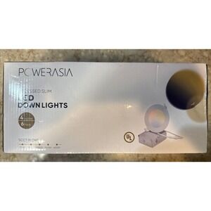 Powerasia Recessed Slim  LED Down‎ Light 4-inch, 6-Pack
